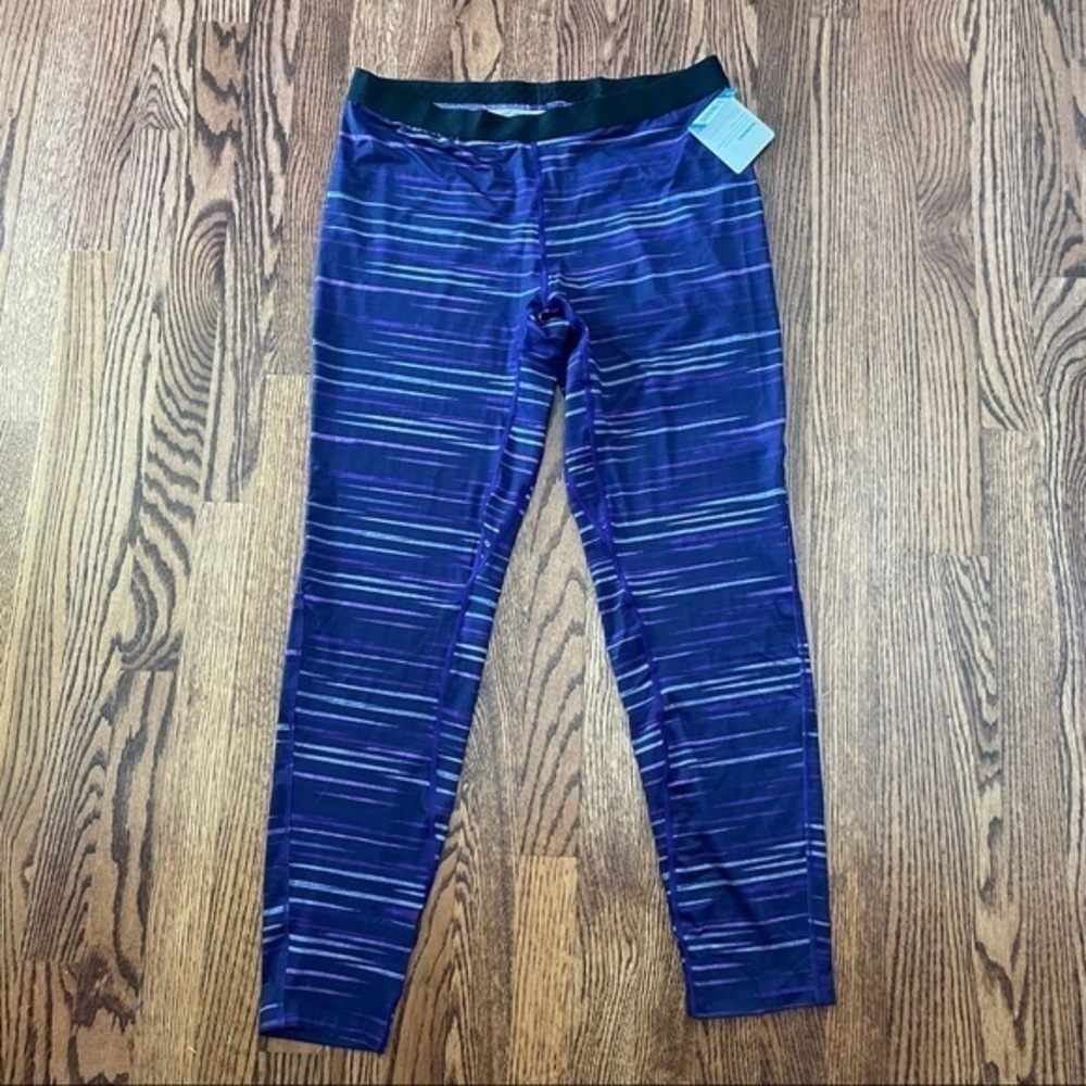Columbia‎ purple print ladies midweight tights layering size XL NWT
